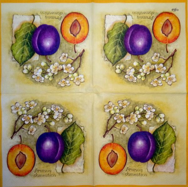035 Cherries,  Plums - 3-ply - Ambiente